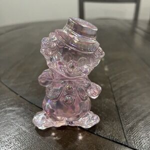 Mosser Art Glass - The Fiddler Clown 3.5" - Iridescent Light Pink - DAPPY